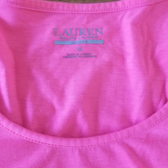 Ralph Lauren Cotton Blend Hot Pink Active Tee - Picture 4 of 6